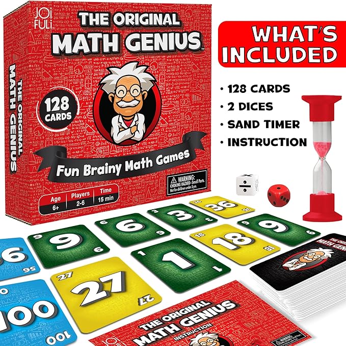 The Original Math Genius Game: an Educational Board Game of Addition, Subtraction, Multiplication, and Division for Kids Ages 6 Years and Up