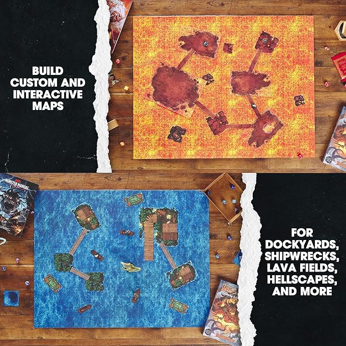 Dungeon Craft Hell & Highwater Board Game, Loose Leaf Inside a Custom Box, Water Resistant, Dry Erase by 1985 Games