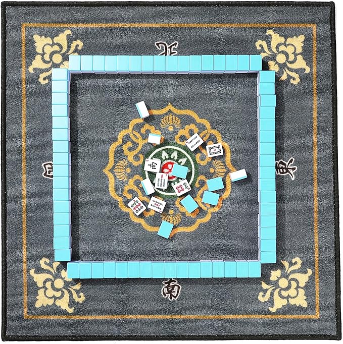 Mose Cafolo Professional Chinese Mahjong Game Set 146 Numbered Large Size Tiles with Carrying Travel Case, Complete Mahjong Tiles Set (Majiang, Mah-Jongg, Ma Jong)