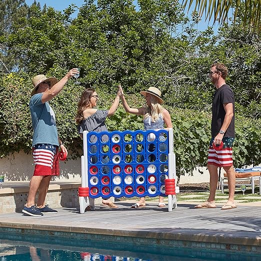 ECR4Kids Jumbo 4-To-Score, Giant Game, Red/White/Blue
