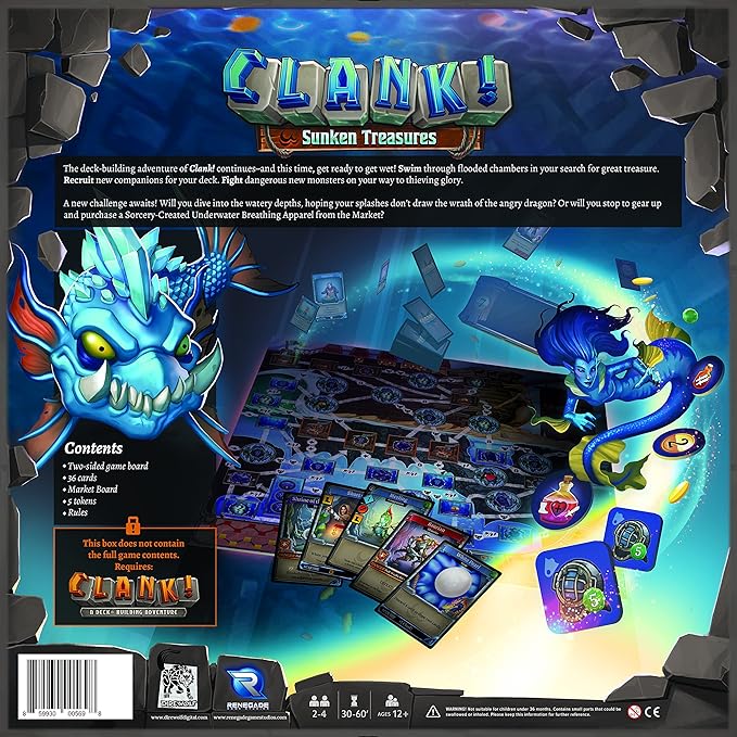 Renegade Game Studios Clank! Sunken Treasure Board Game,156 months to 1200 months