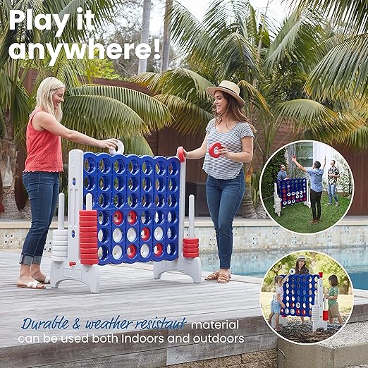 ECR4Kids Jumbo 4-To-Score, Giant Game, Red/White/Blue