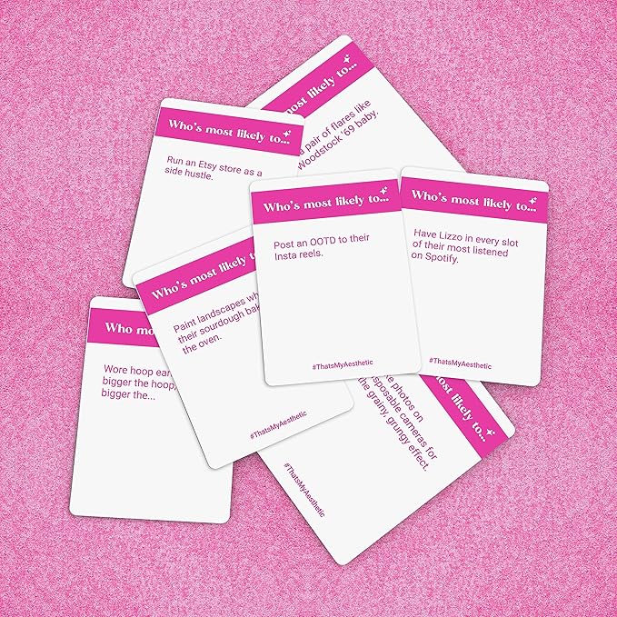 Bubblegum Stuff That's My Aesthetic - Hilarious Fun Personality Game - Discover Your Inner Style - 150 Cards, 8 Possible Cores - are You Cottagecore, Retrocore, or Something Else?