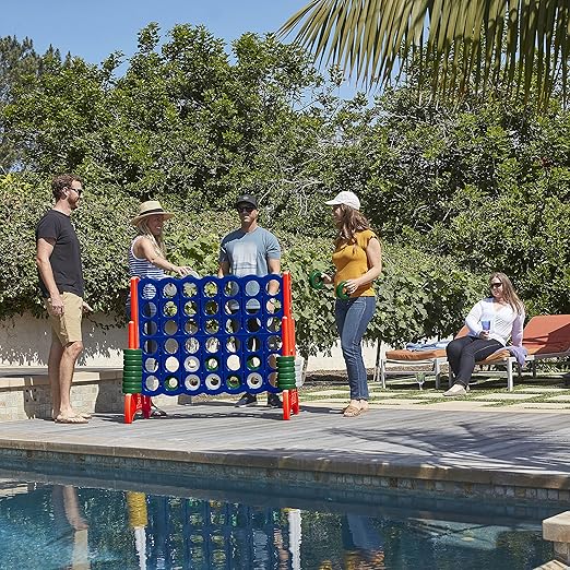 ECR4Kids Jumbo 4-to-Score, Giant Game, Blue/Orange, 1