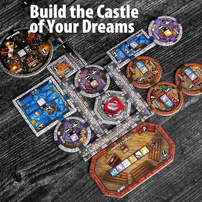Castles of Mad King Ludwig 2nd Edition - Beautiful Award-Winning Family Strategy Board Game for Families, Adults, Kids - from The Creators of One Night Ultimate Werewolf - Build Neuschwanstein Castle