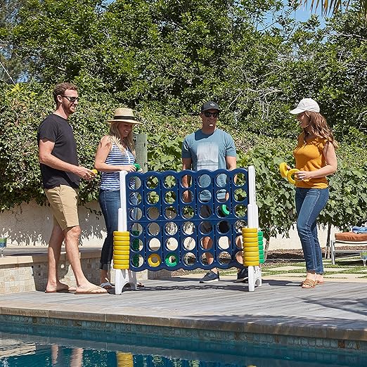 ECR4Kids Jumbo 4-To-Score, Giant Game, Blue/Gold