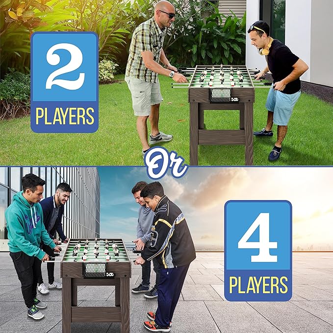 SereneLife Competition Sized Foosball Table, Full Size 48in Portable Soccer with Ball for Home, Arcade Game Room, Board Game for Indoor or Outdoor, Family Game Night, Perfect for Kids and Adults