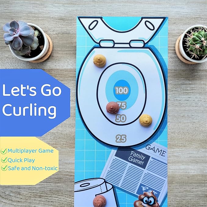 Mini Tabletop Shuffleboard for Kids,Indoor Table Top Curling Games
