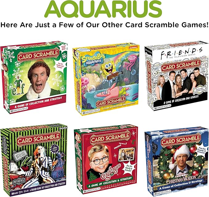 AQUARIUS Beetlejuice Card Scramble Board Game - Fun Family Party Game for Kids, Teens & Adults - Entertaining Game Night Gift - Officially Licensed Merchandise