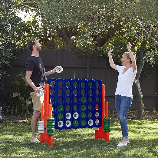 ECR4Kids Jumbo 4-to-Score, Giant Game, Blue/Orange, 1